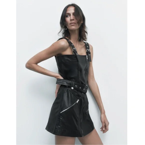 NWT Zara Limited Edition Leather Mini Dress NWT Zara Limited Edition Leather Mini Dress